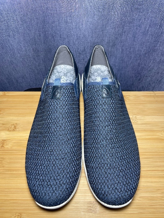 OluKai Alapa Slip On 10396-VIDE Navy Blue Knit Mesh Casual Shoes Sz 13 EUC! main image 7
